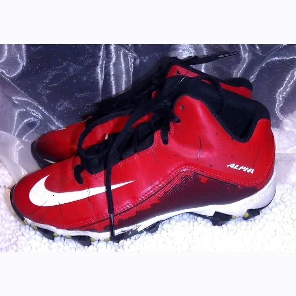 Nike red/black Alpha football shoes - Picture 2 of 6